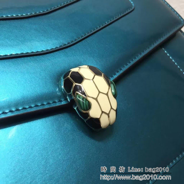 BVLGARI寶格麗 3層大號蛇頭包 頂級漆皮 手提單肩斜挎包 38629 FYD1409